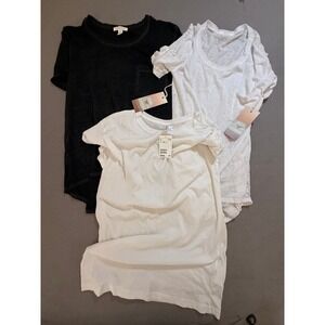 Sun & Shadow & H&M T-Shirt Bundle of 3 XS White & Black Short Sleeve Casual Tops